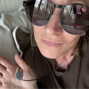 Nessy Khem Solome grey limited edition 80s oversized round designer sunglasses.